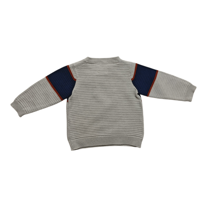 C&A Pullover Hellgrau, Dunkelblau, Orange Größe 62