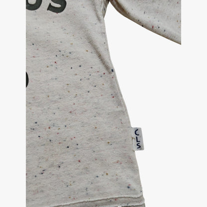 CLAESEN'S Langarmshirt Hellgrau mit bunten Sprenkeln Größe 62