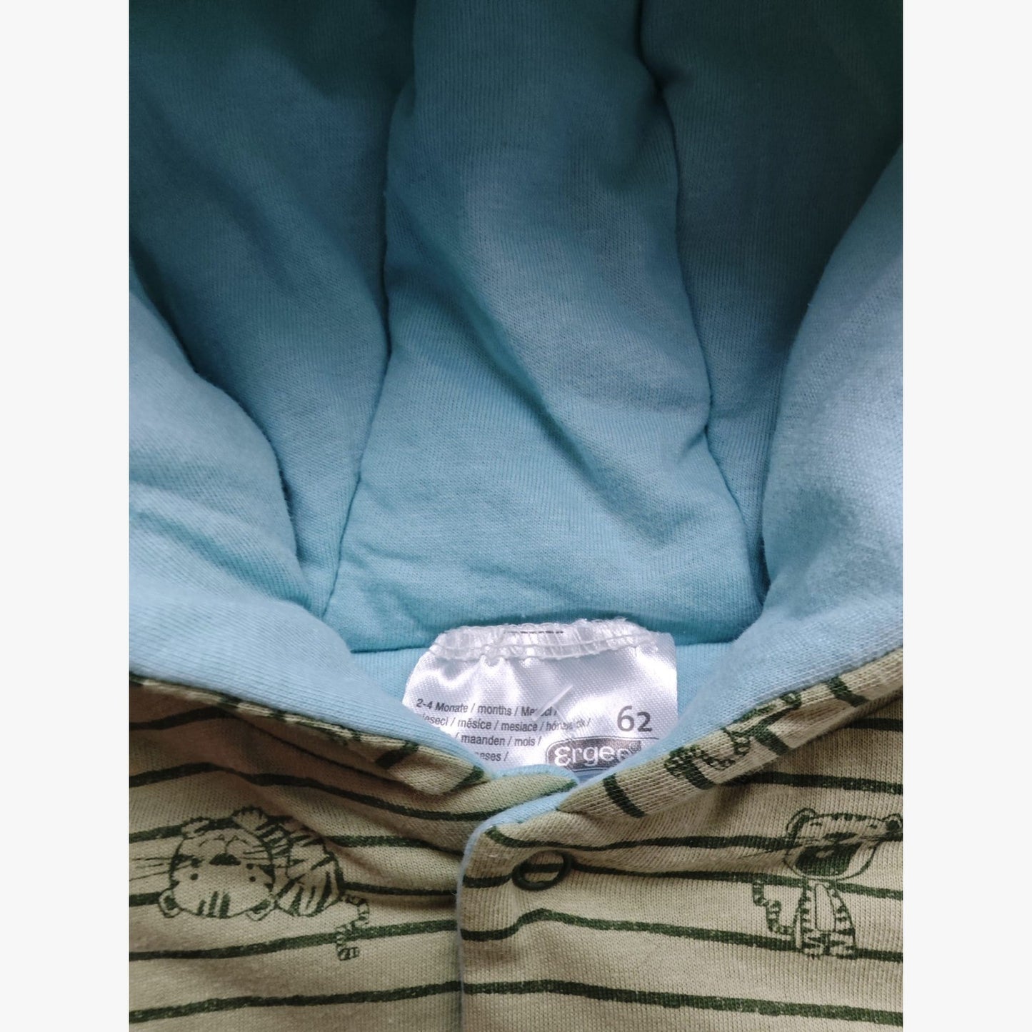 Ergee Jacke Hellblau, Hellgrün, Beige mit Tierdruck, Grün Größe 62