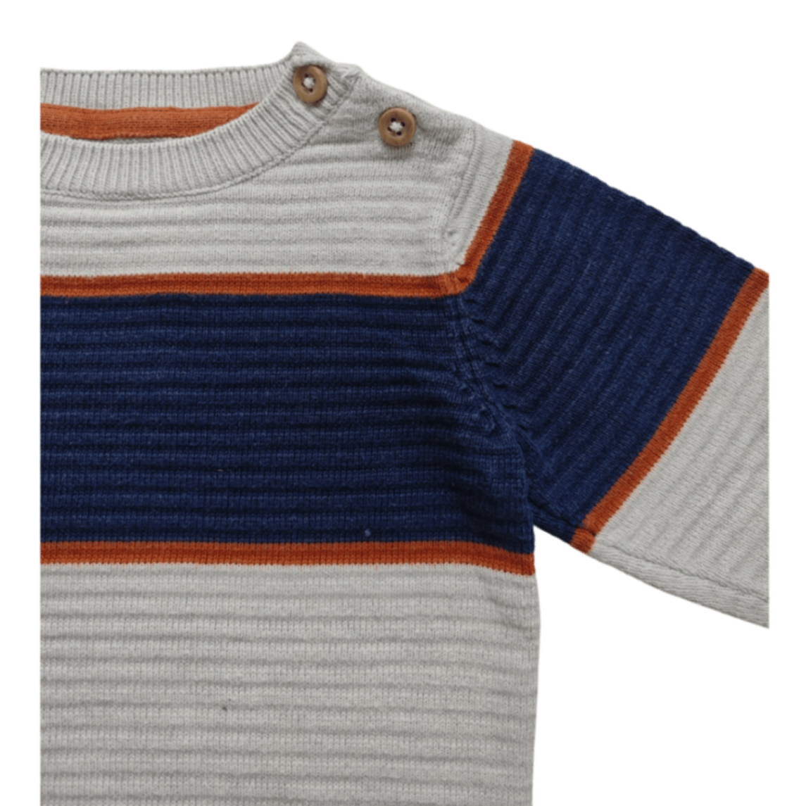 C&A Pullover Hellgrau, Dunkelblau, Orange Größe 62