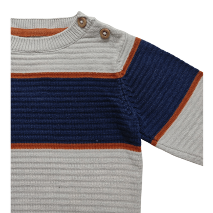 C&A Pullover Hellgrau, Dunkelblau, Orange Größe 62