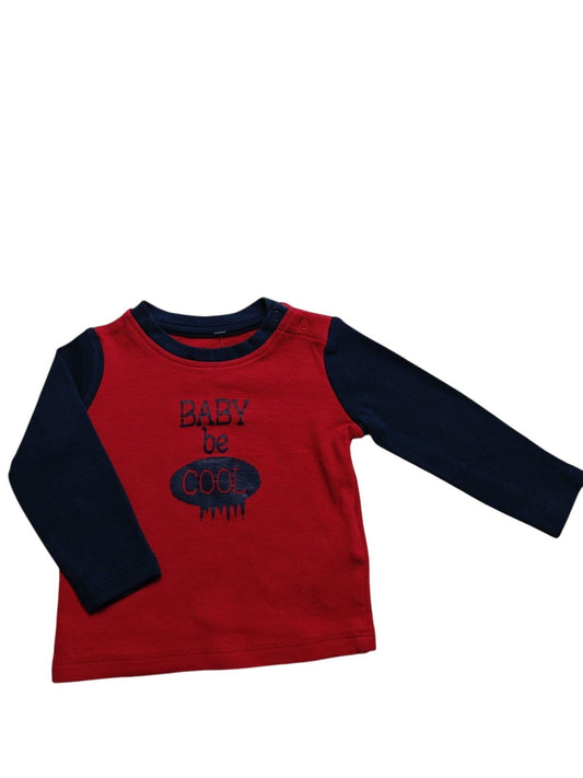 Lupilu Langarmshirt Rot und Dunkelblau Größe 62