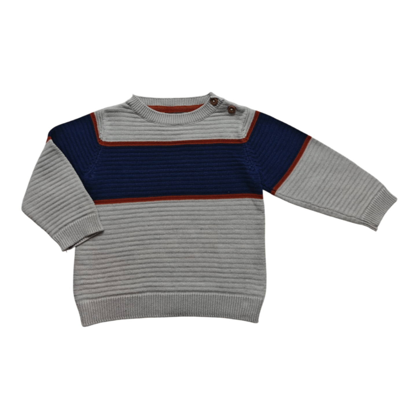 C&A Pullover Hellgrau, Dunkelblau, Orange Größe 62