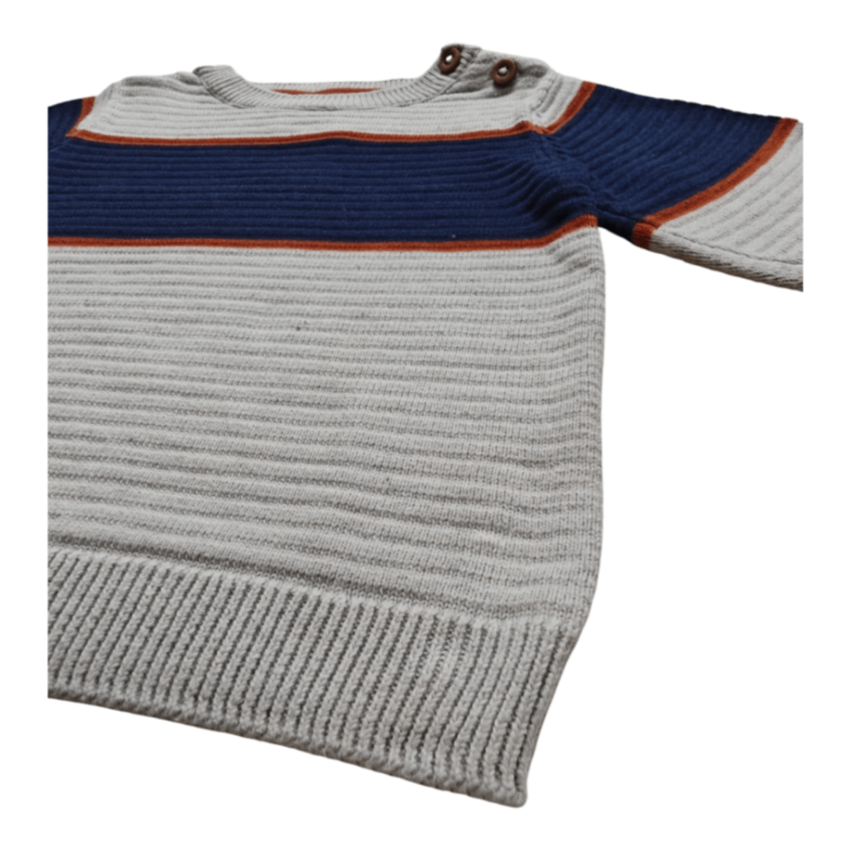 C&A Pullover Hellgrau, Dunkelblau, Orange Größe 62