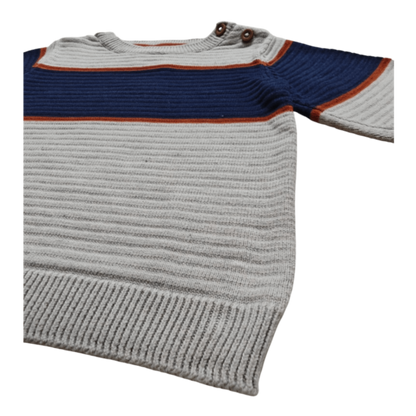 C&A Pullover Hellgrau, Dunkelblau, Orange Größe 62