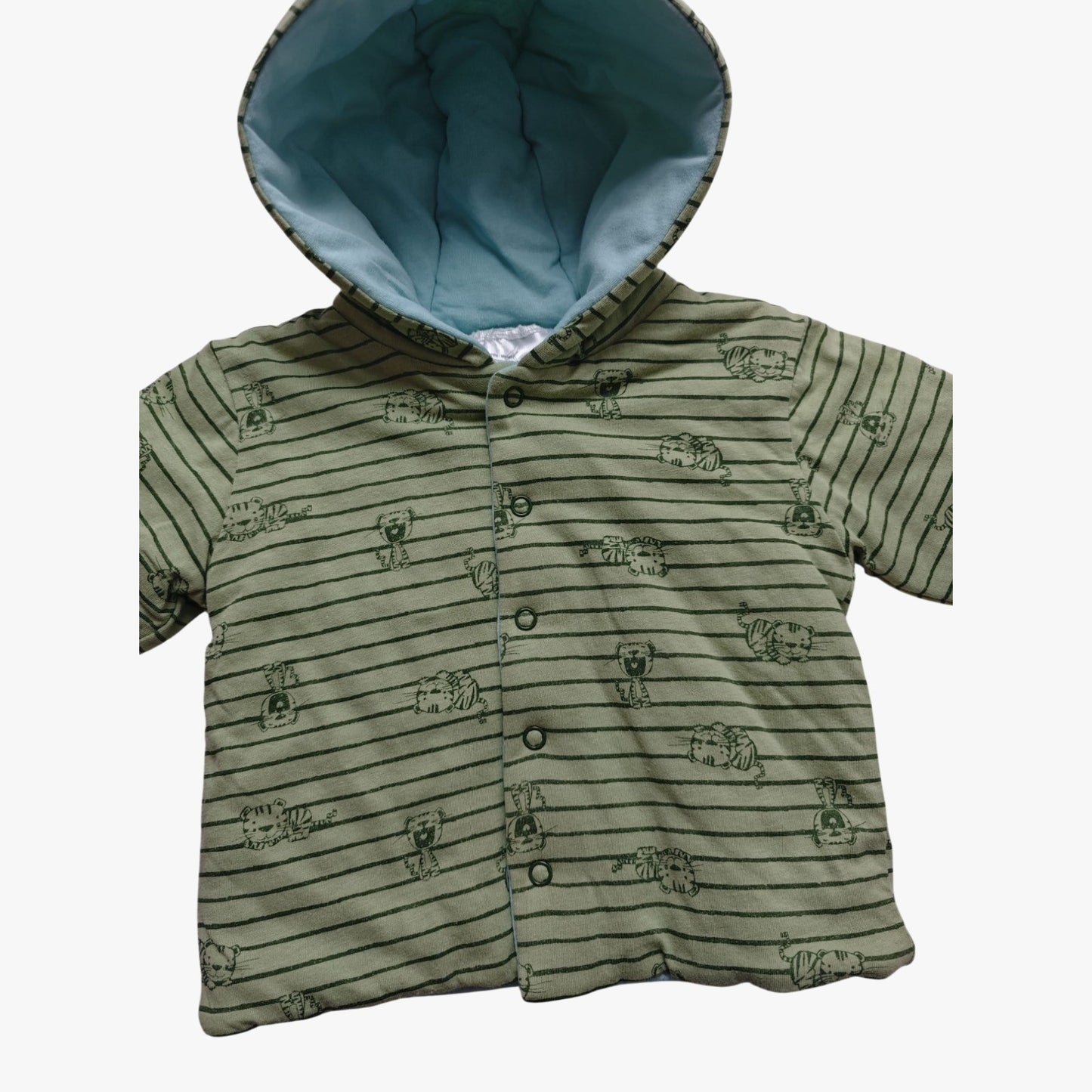 Ergee Jacke Hellblau, Hellgrün, Beige mit Tierdruck, Grün Größe 62