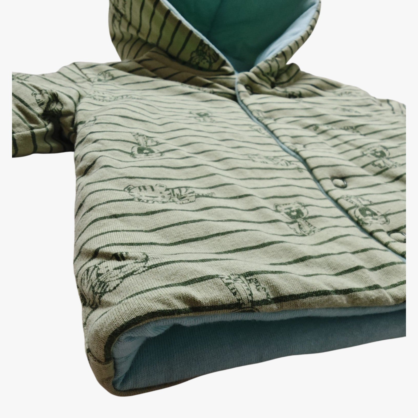 Ergee Jacke Hellblau, Hellgrün, Beige mit Tierdruck, Grün Größe 62