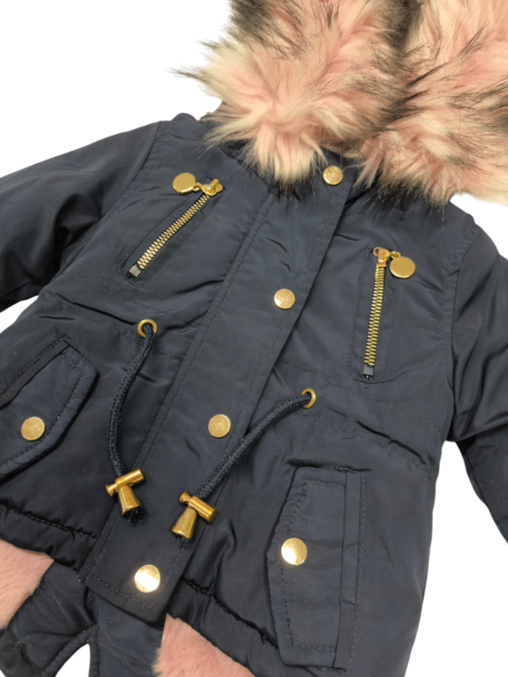 Markenlos Winterjacke Dunkelblau Größe 86