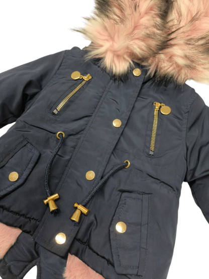 Markenlos Winterjacke Dunkelblau Größe 86