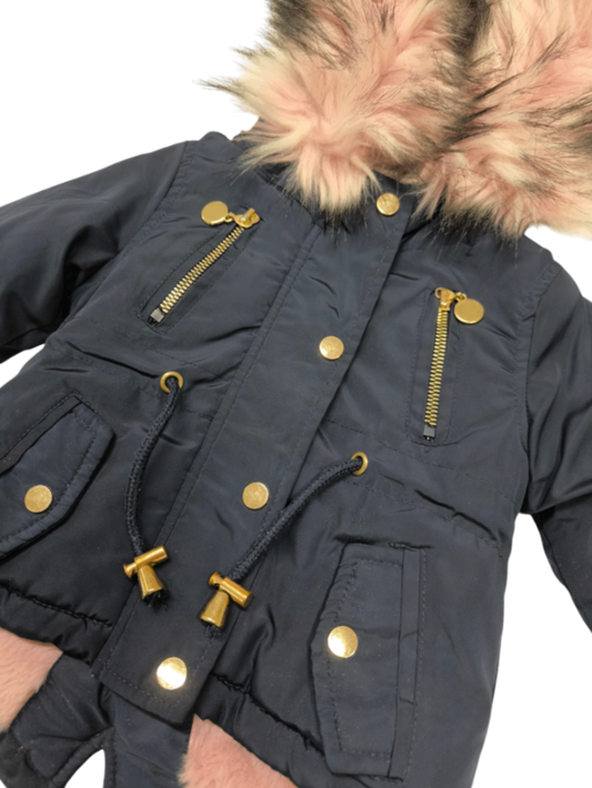 Markenlos Winterjacke Dunkelblau Größe 86