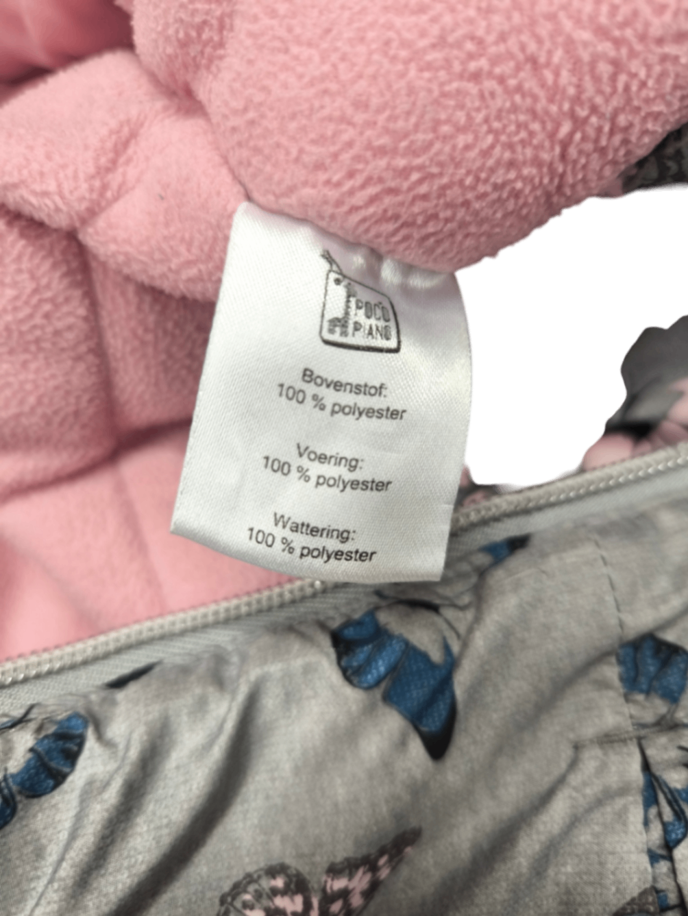 Poco Piano Winterjacke Grau mit Rosa, Blau und Weiss Größe 86
