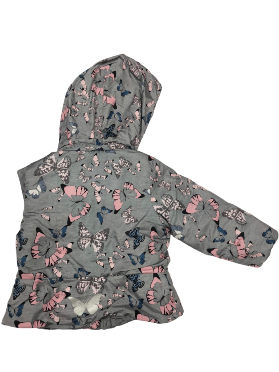 Poco Piano Winterjacke Grau mit Rosa, Blau und Weiss Größe 86