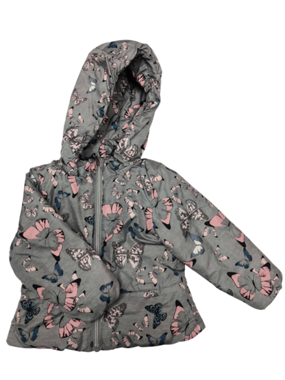 Poco Piano Winterjacke Grau mit Rosa, Blau und Weiss Größe 86