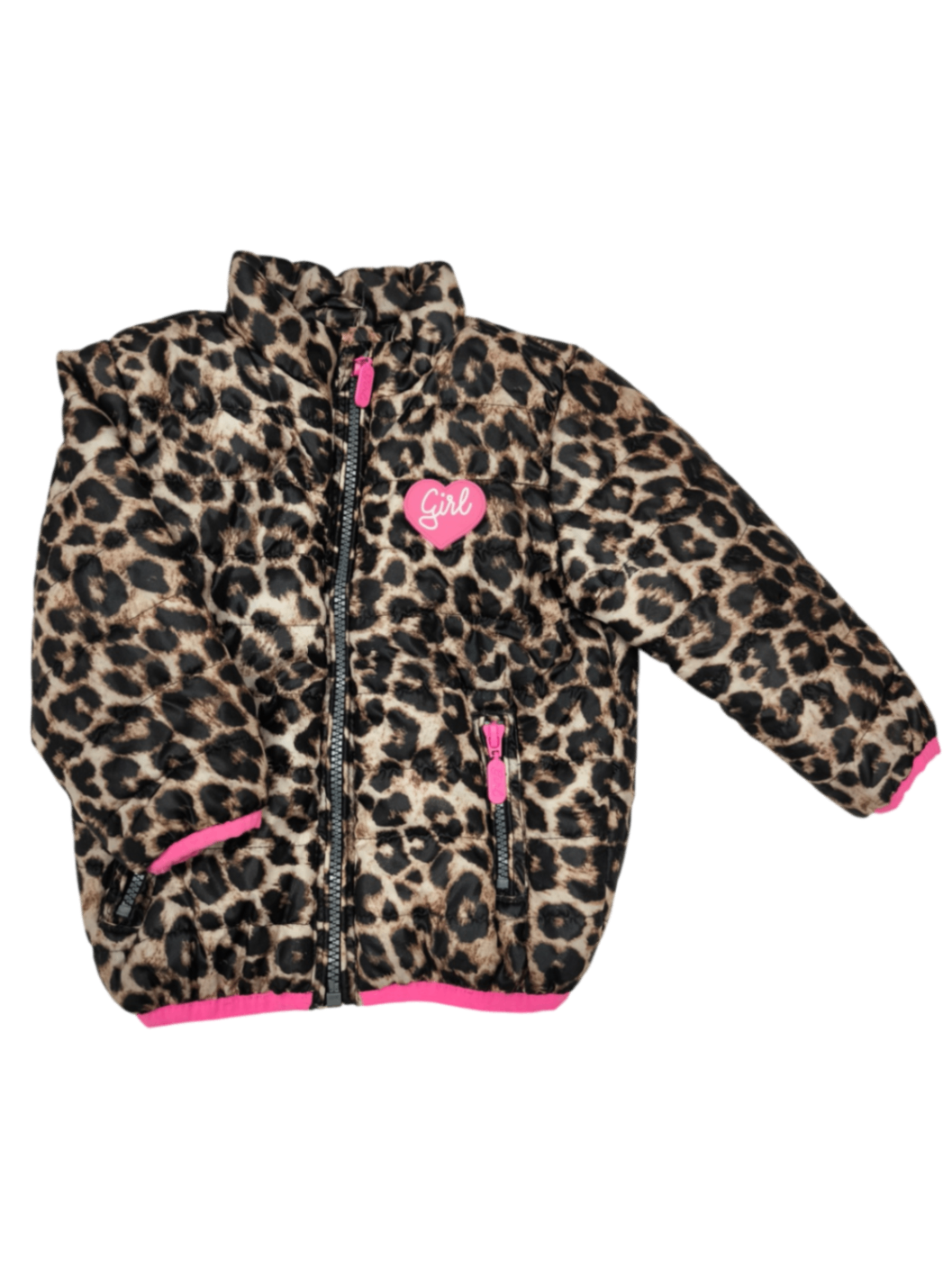BABY Blue Jacke Leopardenmuster mit Schwarz, Beige und Pink Größe 86