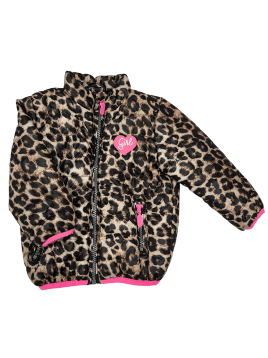 BABY Blue Jacke Leopardenmuster mit Schwarz, Beige und Pink Größe 86