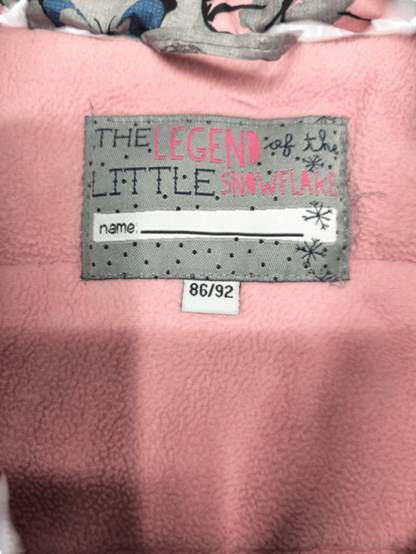 Poco Piano Winterjacke Grau mit Rosa, Blau und Weiss Größe 86