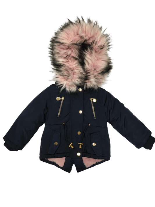 Markenlos Winterjacke Dunkelblau Größe 86
