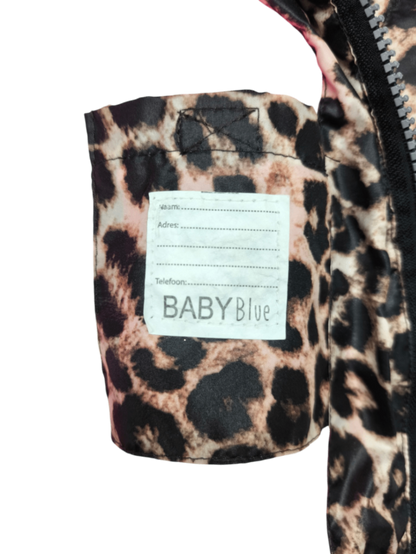 BABY Blue Jacke Leopardenmuster mit Schwarz, Beige und Pink Größe 86