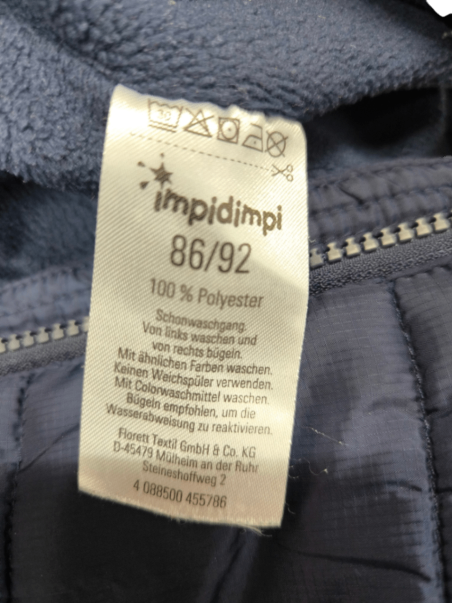 impidimpi Winterjacke Dunkelblau Größe 86