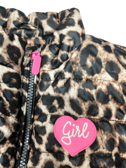 BABY Blue Jacke Leopardenmuster mit Schwarz, Beige und Pink Größe 86