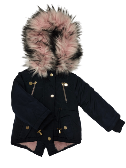 Markenlos Winterjacke Dunkelblau Größe 86