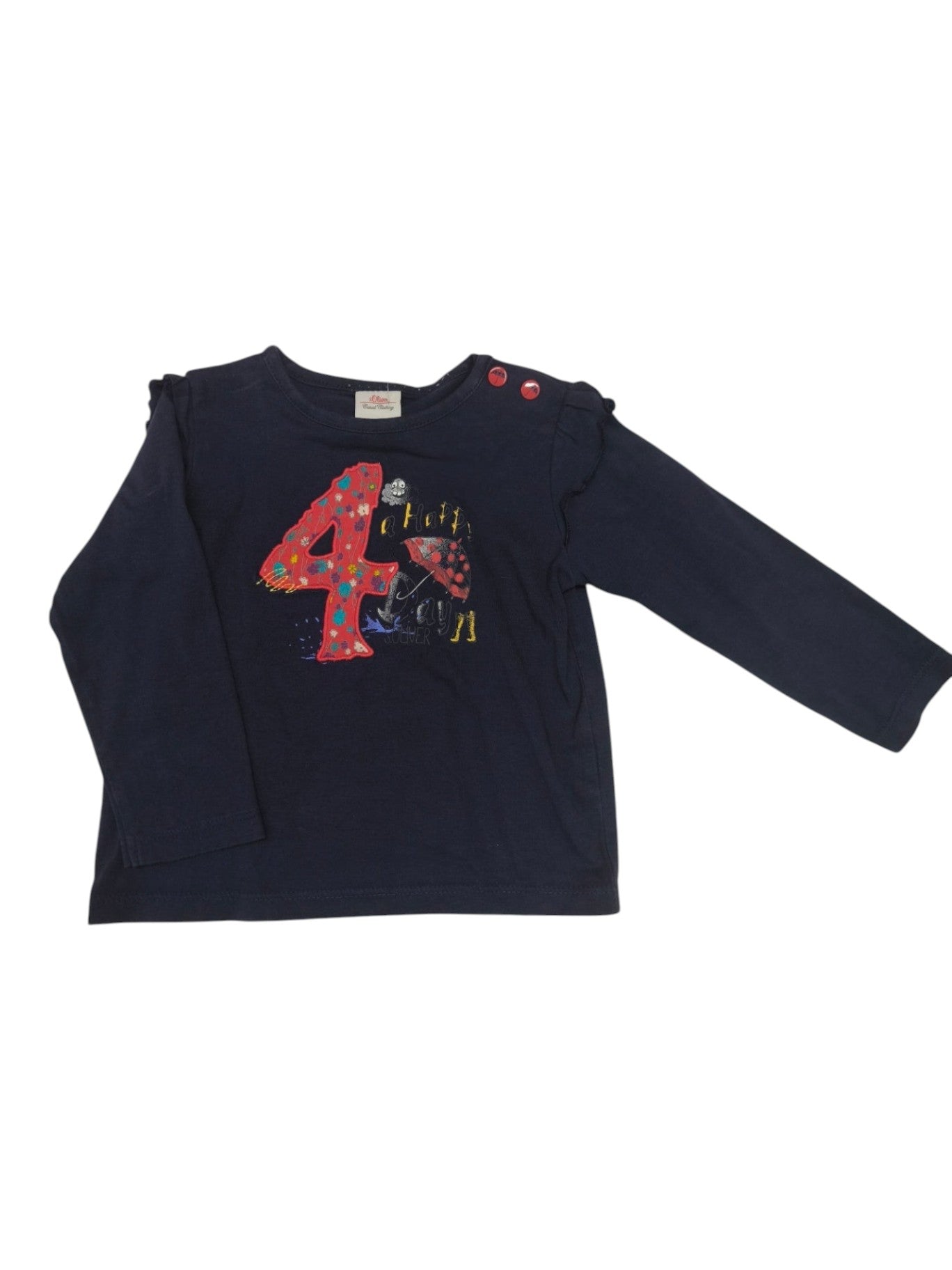 s.Oliver Langarmshirt Dunkelblau Größe