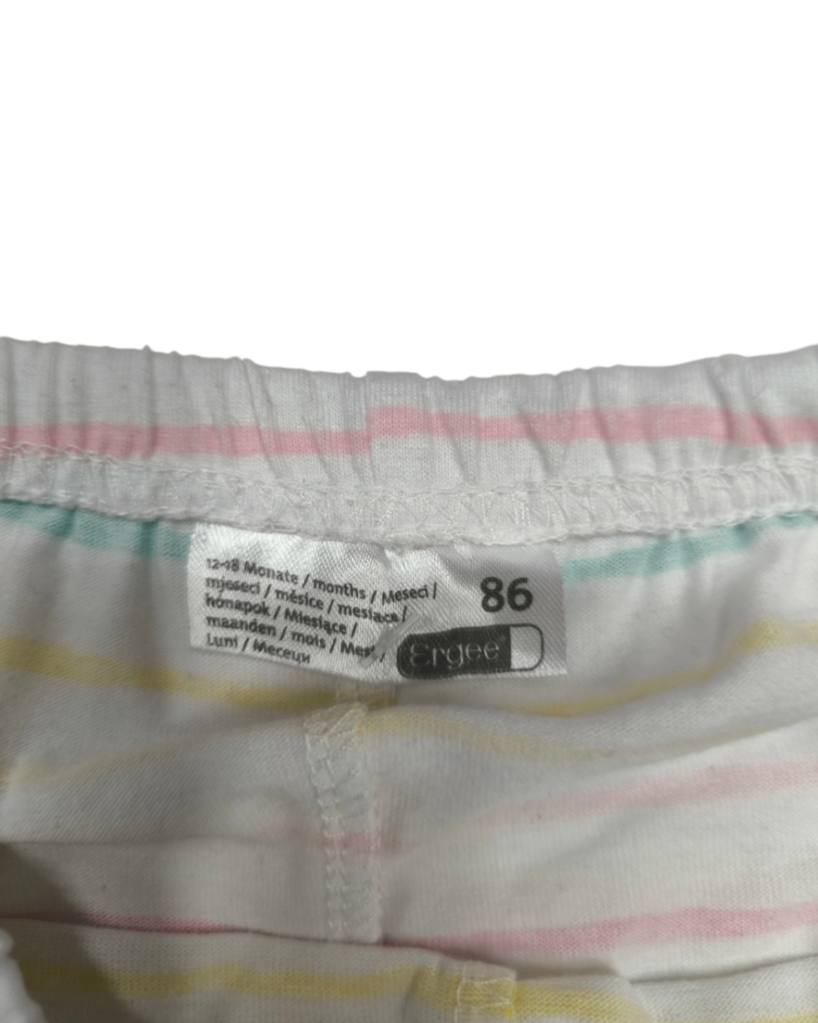 Ergee Shorts Weiß mit bunten Streifen Größe 86