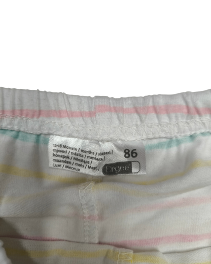 Ergee Shorts Weiß mit bunten Streifen Größe 86
