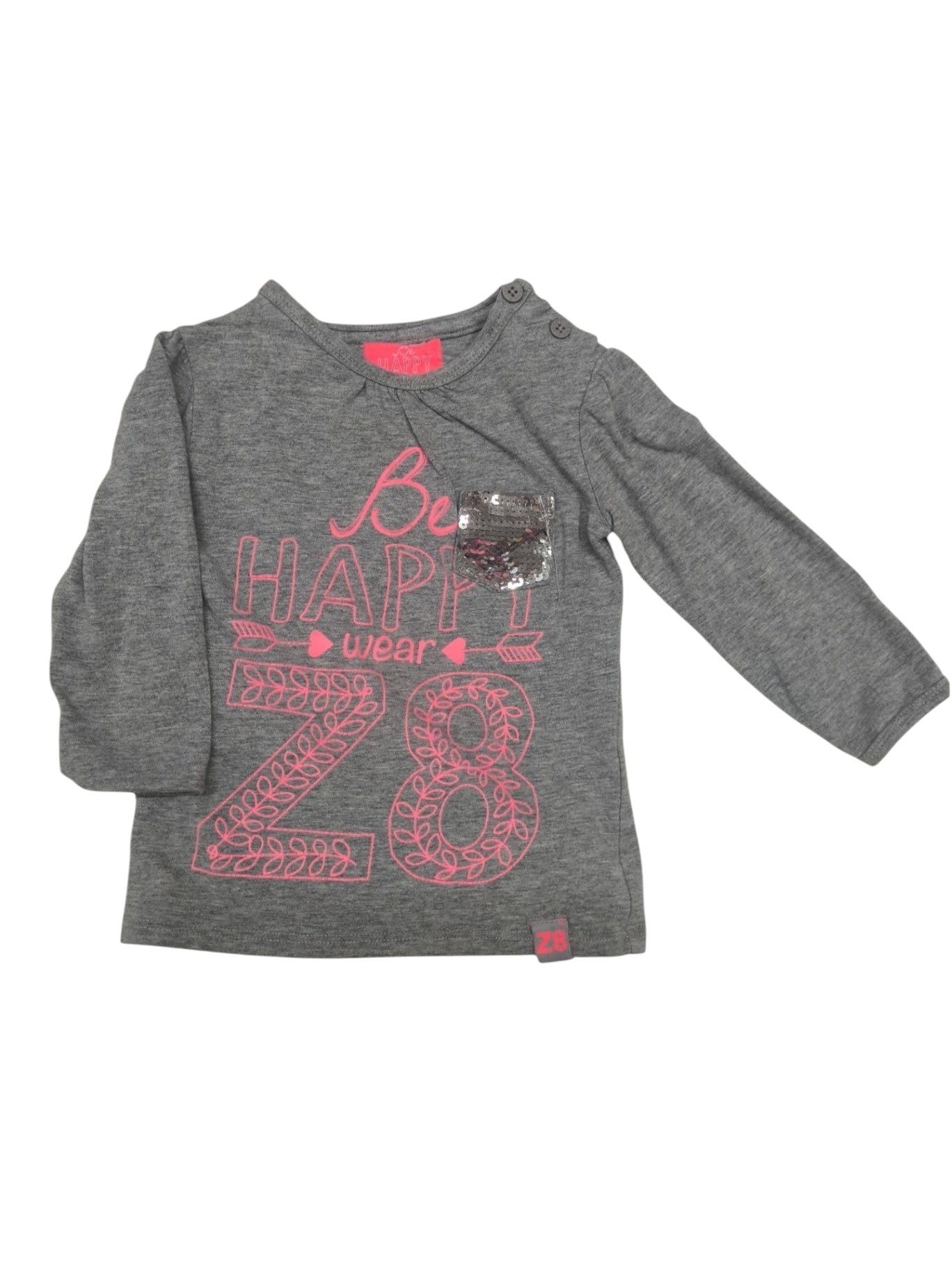 Z8 Langarmshirt Grau Größe 74