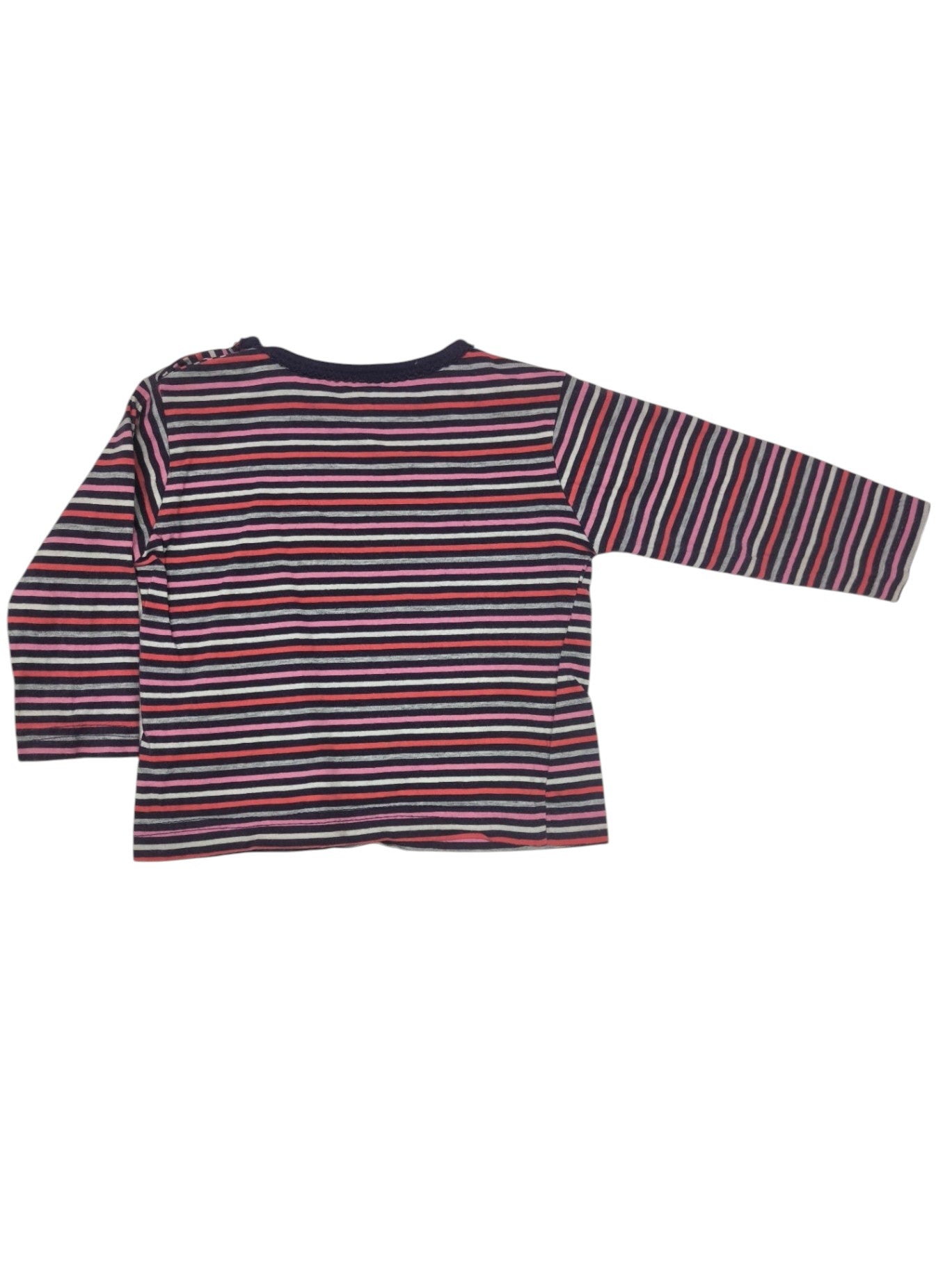Zeeman Langarmshirt Dunkelblau, Pink, Rot, Weiß Größe 74