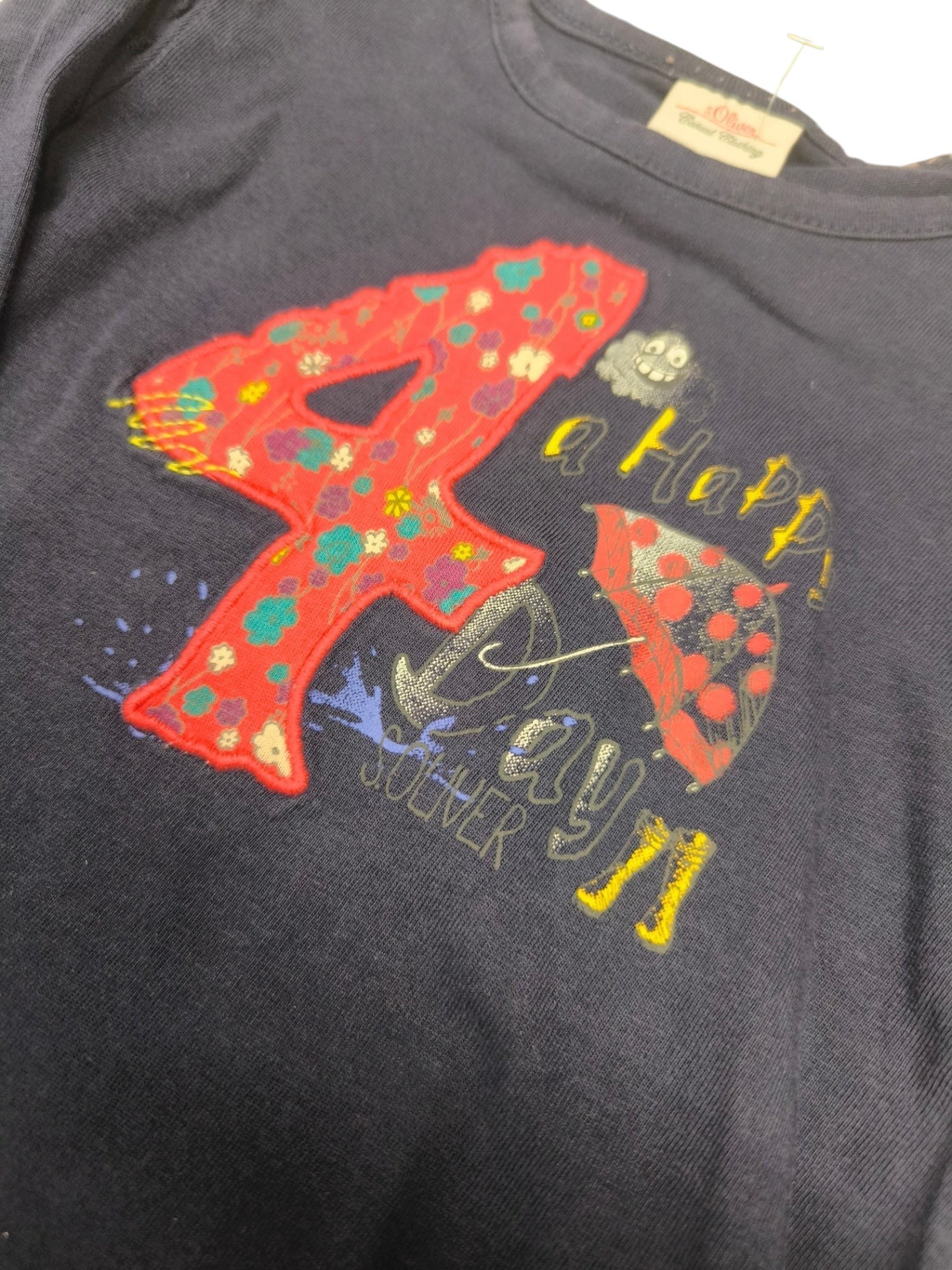 s.Oliver Langarmshirt Dunkelblau Größe
