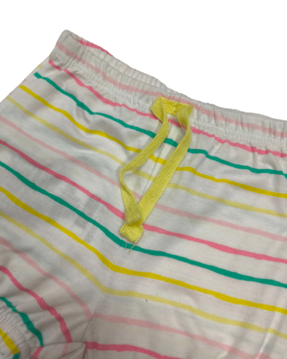 Ergee Shorts Weiß mit bunten Streifen Größe 86