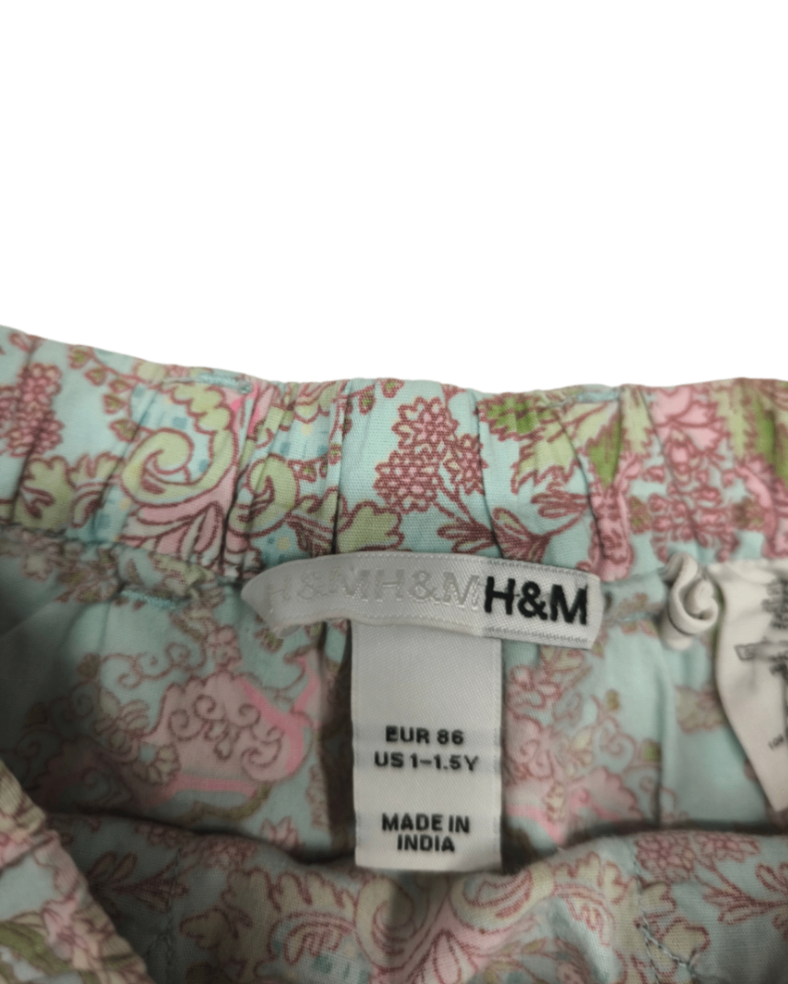 H&M Rock Hellblau mit Rosa und Grün Größe 86