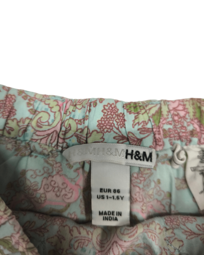H&M Rock Hellblau mit Rosa und Grün Größe 86