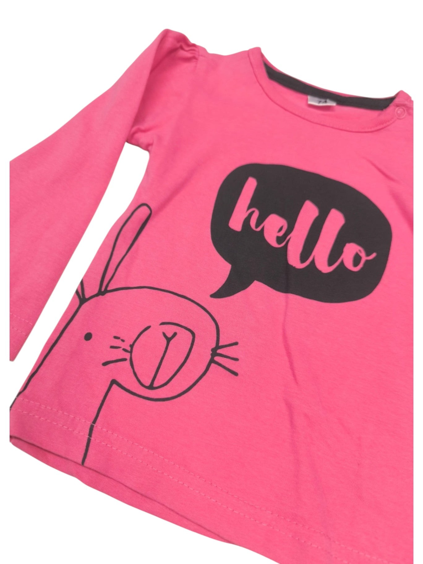 Markenlos Langarmshirt Pink Größe 74