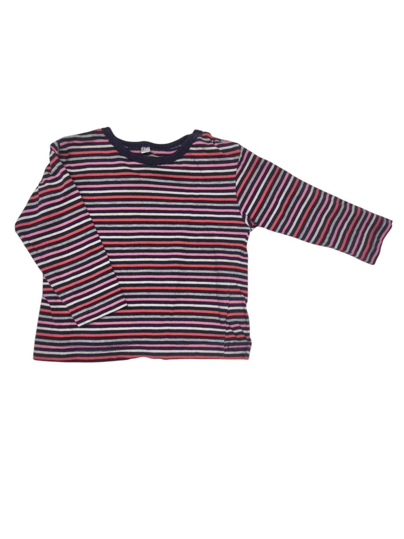 Zeeman Langarmshirt Dunkelblau, Pink, Rot, Weiß Größe 74