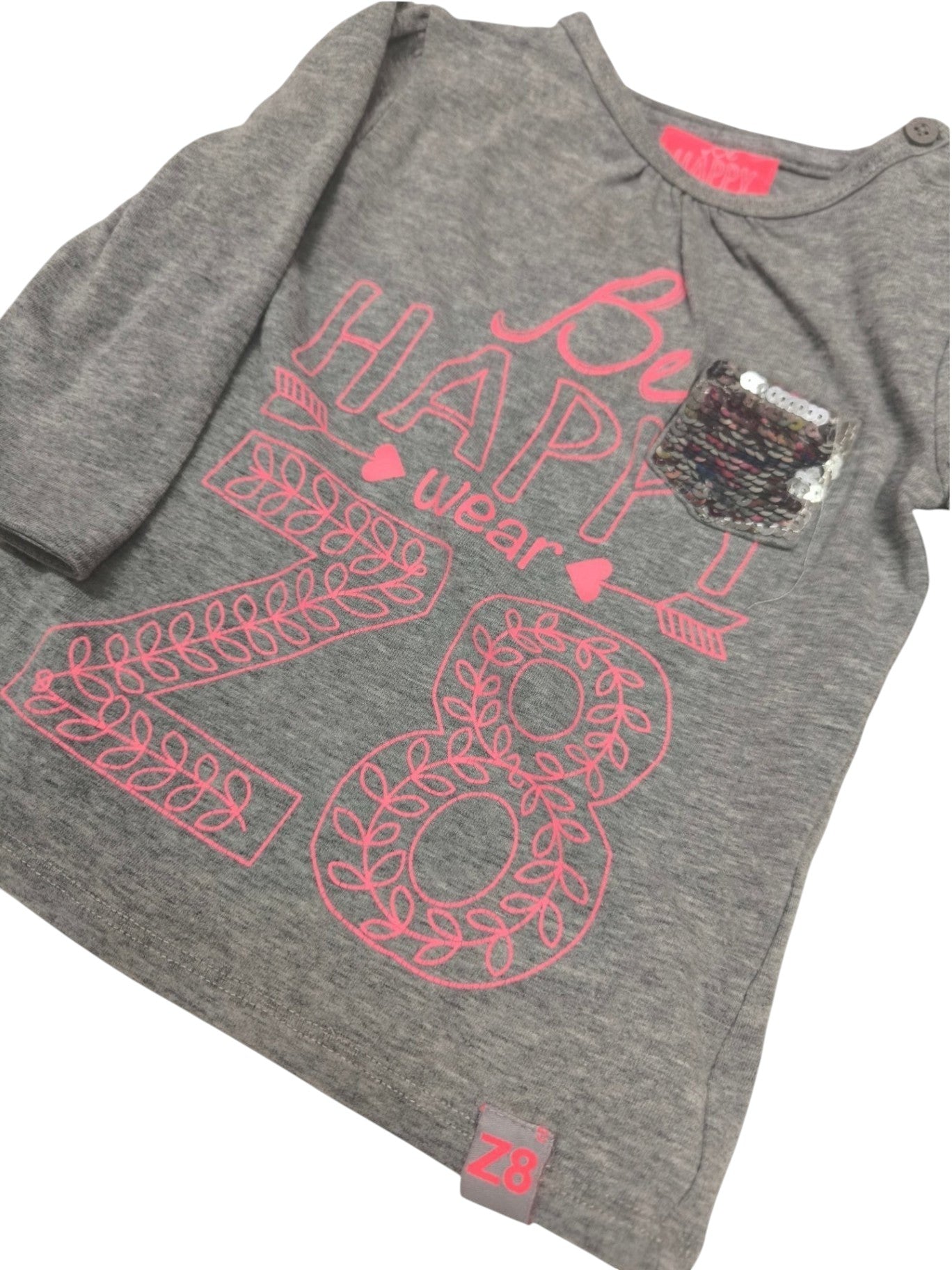 Z8 Langarmshirt Grau Größe 74