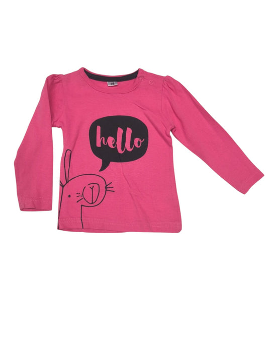 Markenlos Langarmshirt Pink Größe 74