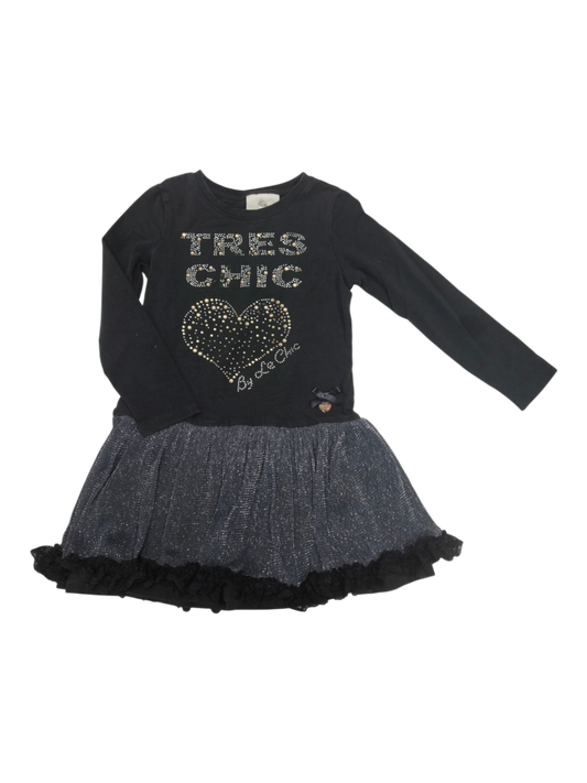 Le Chic Kleid Schwarz Größe 98