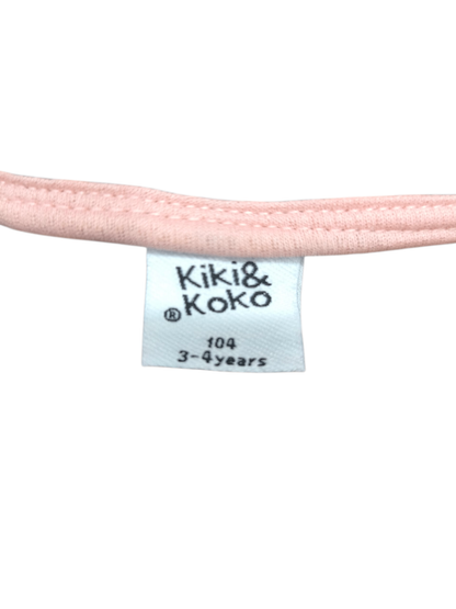 Kiki & Koko Weste Beige-Schwarz mit Rosa Größe 104