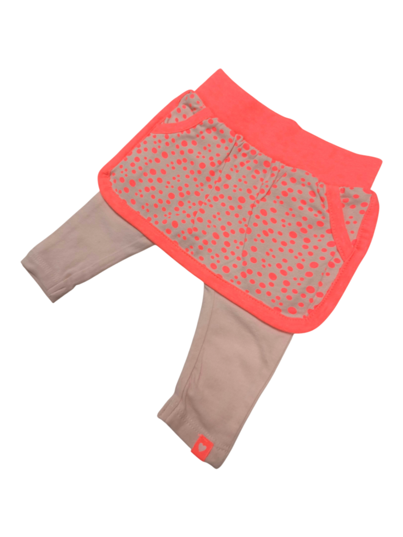 Newborn Leggings mit Rock Grau/Rosa Größe 50