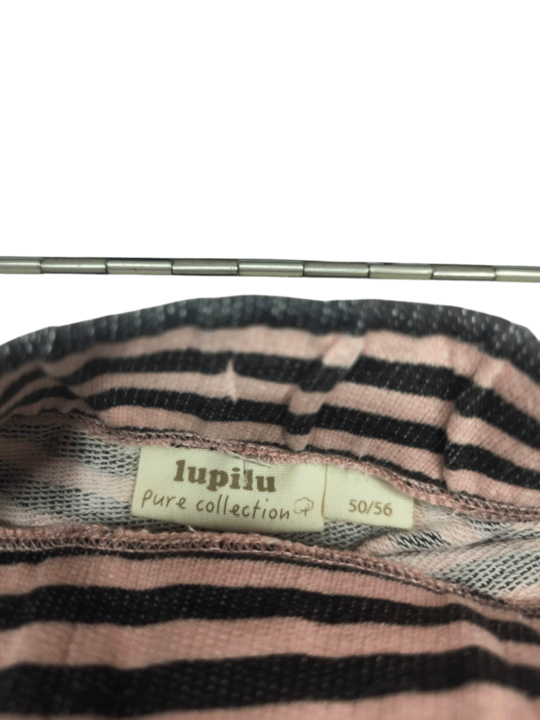 lupilu Jogginghose Rosa und Dunkelgrau gestreift Größe 50/56