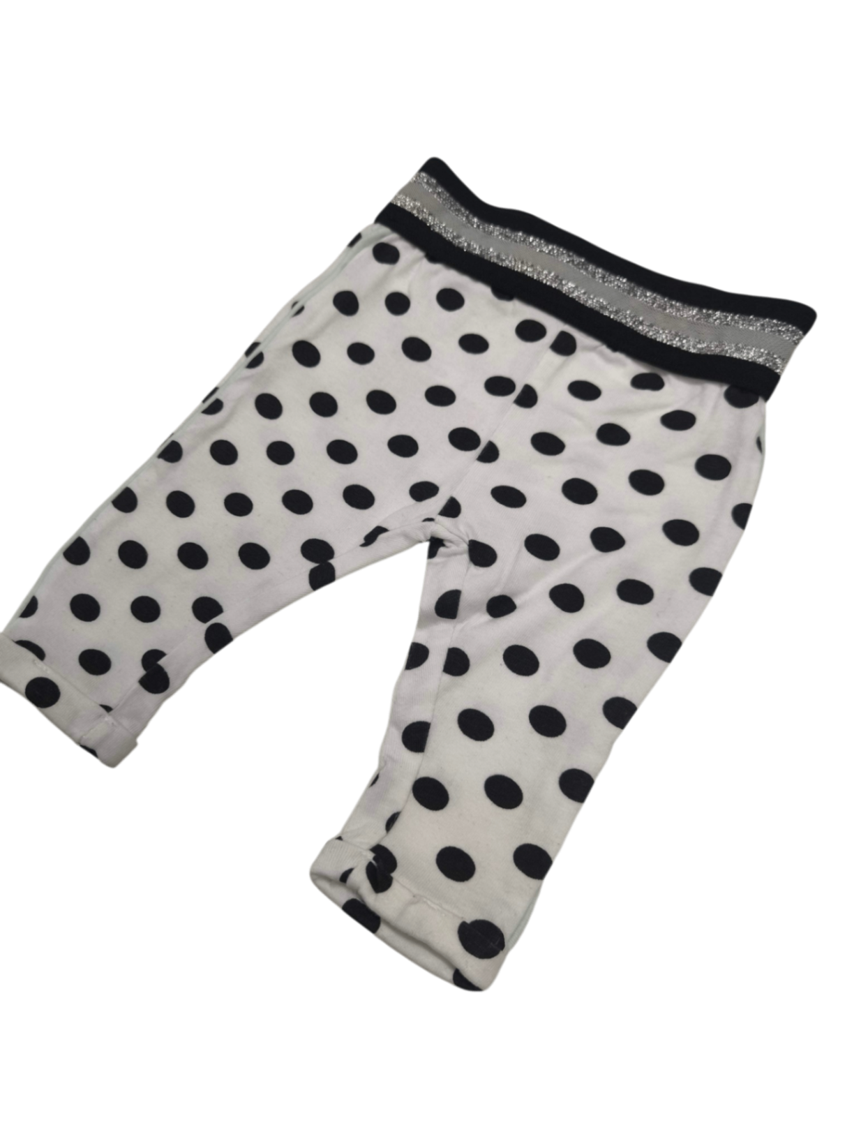 Dirkje Leggings Weiß mit schwarzen Punkten Größe 50