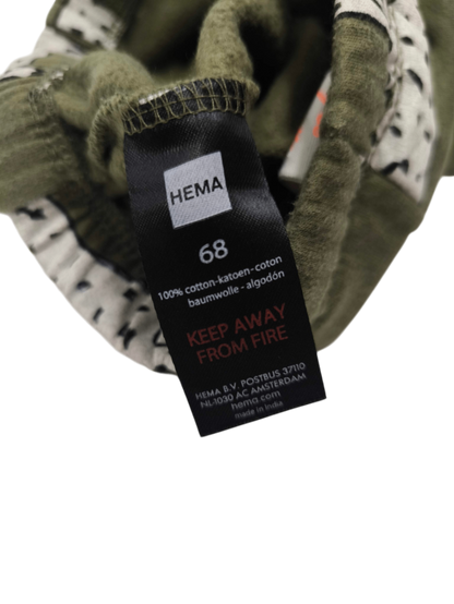HEMA Jogginghose Olivgrün, Weiß, Schwarz Größe 68