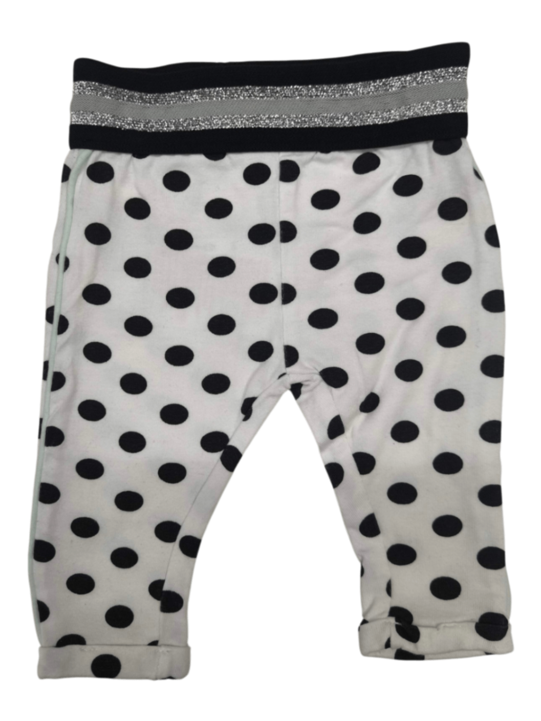 Dirkje Leggings Weiß mit schwarzen Punkten Größe 50