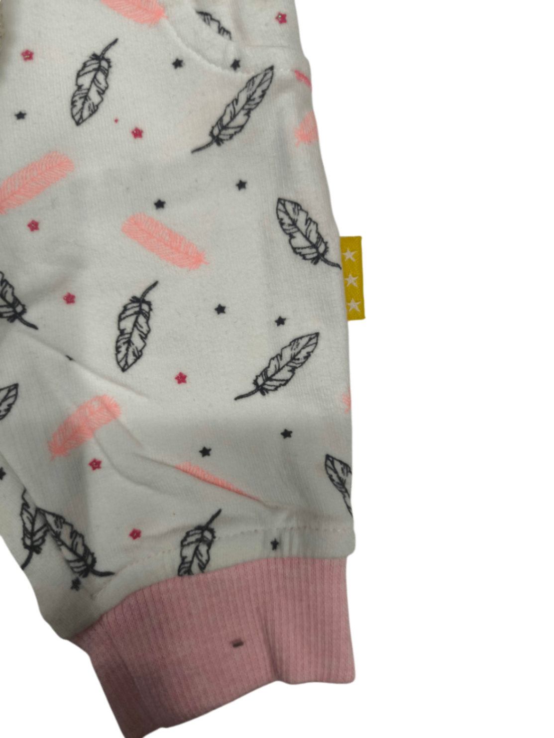 HEMA Jogginghose Weiß mit Rosa Größe 50