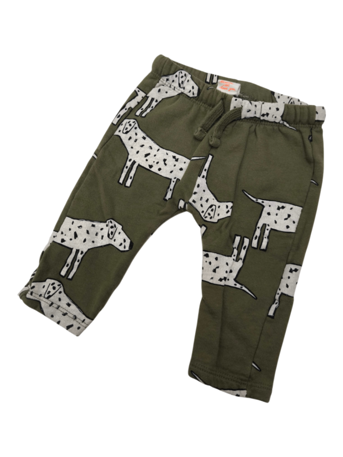 HEMA Jogginghose Olivgrün, Weiß, Schwarz Größe 68