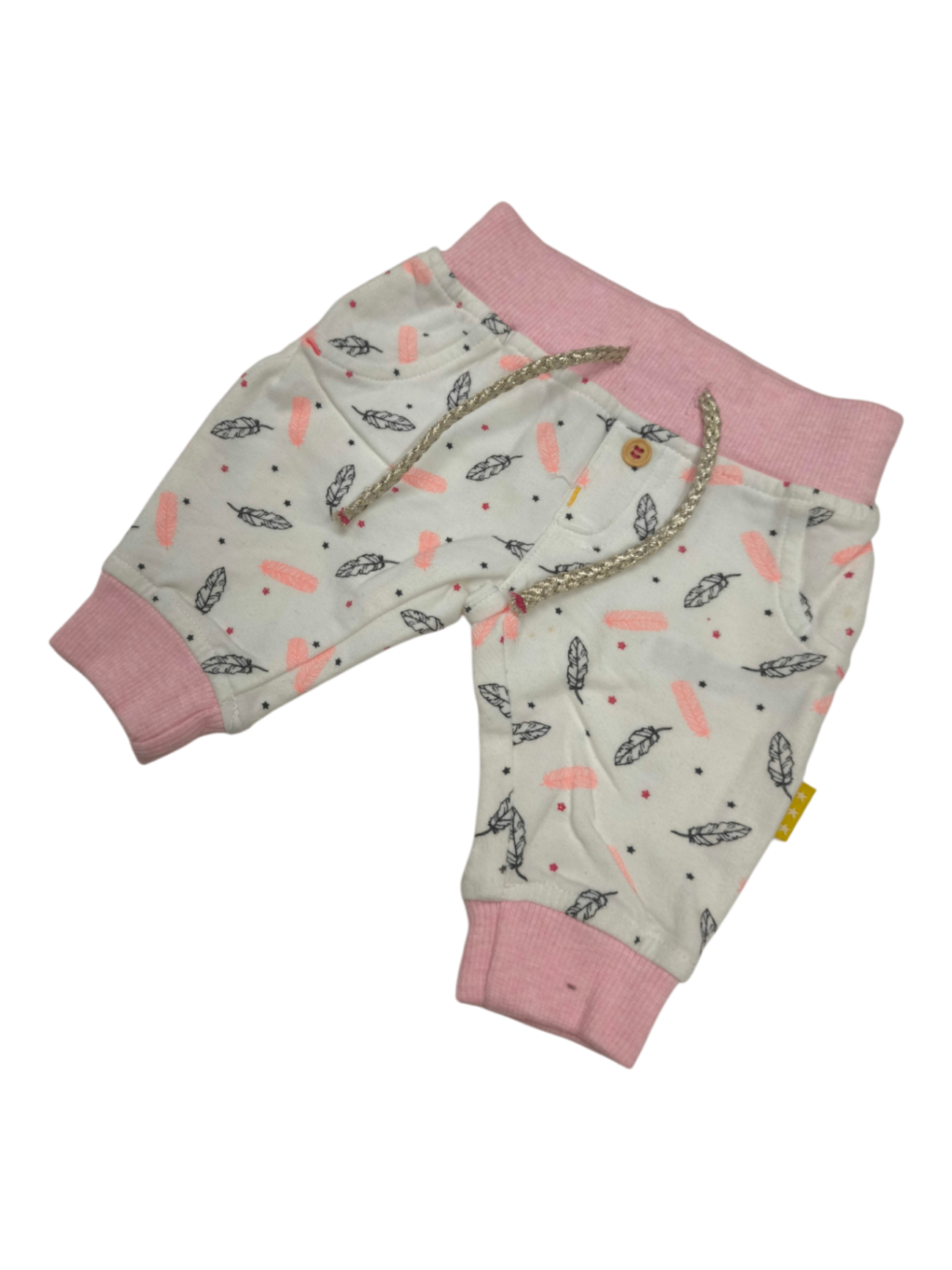 HEMA Jogginghose Weiß mit Rosa Größe 50