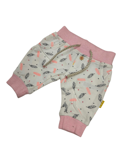 HEMA Jogginghose Weiß mit Rosa Größe 50