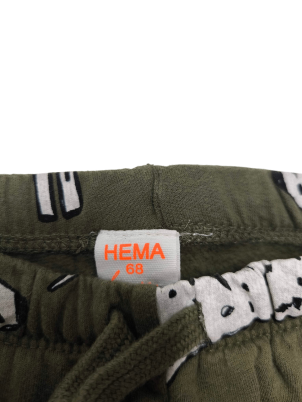 HEMA Jogginghose Olivgrün, Weiß, Schwarz Größe 68